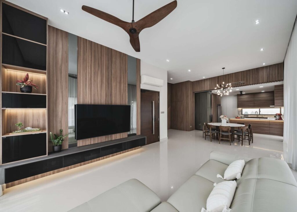 Professional feature wall installation in Dublin home interior