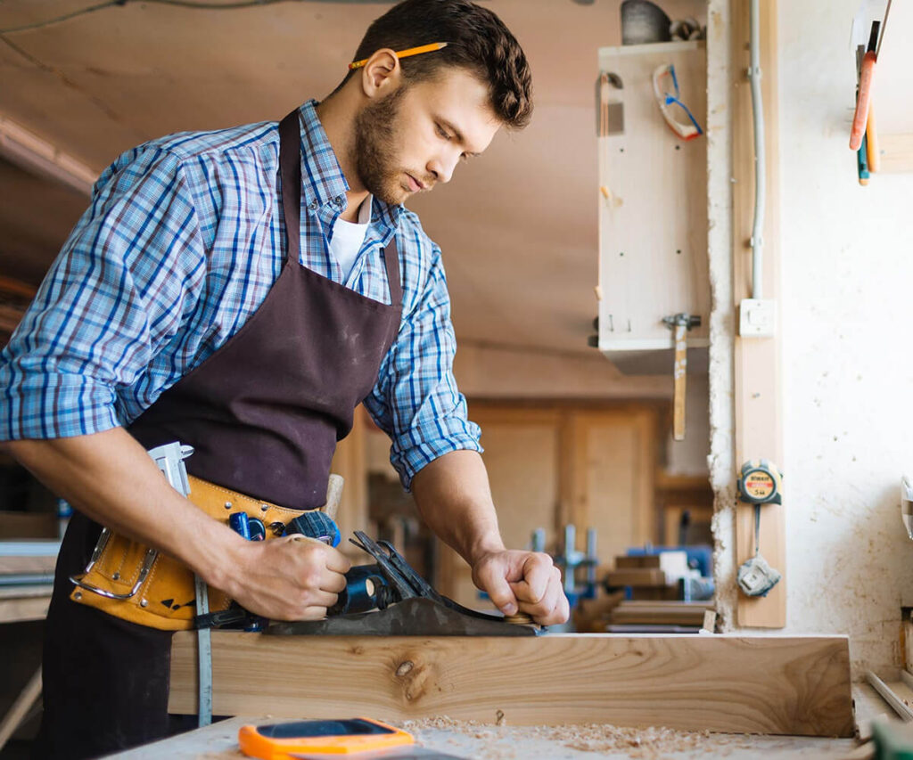 Professional carpenter upgrading interior features in Dublin home