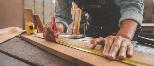 Skilled joiner working on a home project in Dublin