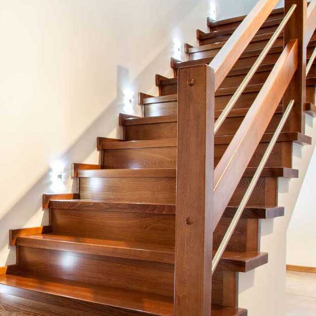 Custom wooden staircase installation in Dublin home