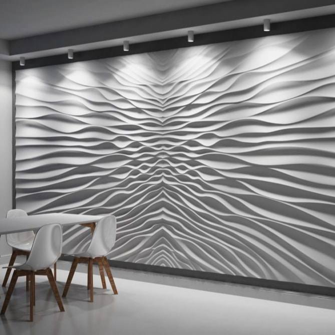 3D decorative wall panels installed in a modern Dublin interior