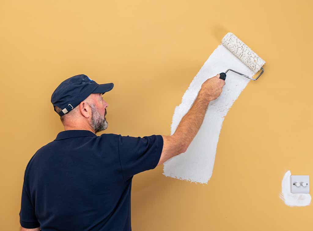 Painter providing affordable painting services in a Dublin home