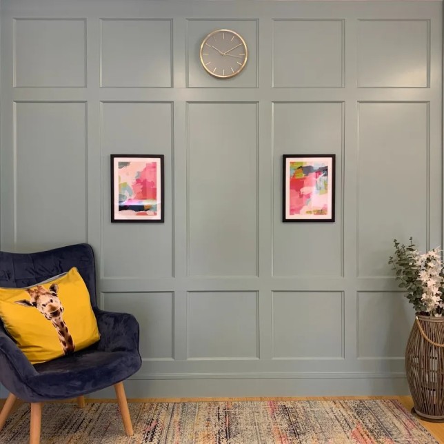Custom wall paneling installed in a Dublin home