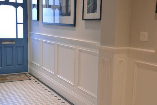 Decorative wooden wall panels in a Dublin home